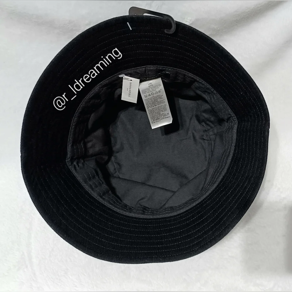 NWT Black Fine Corduroy Bucket Hat Size L/XL By Banana Republic Factory
